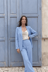 Aqua Lagoon linnen blazer