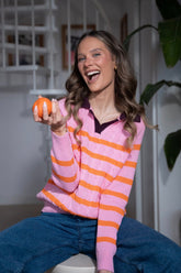 Pink Cloud polo sweater