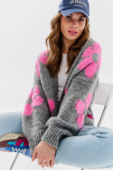Überdenke Pink Strickjacke