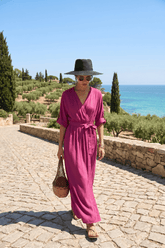Soft Secret Long Tie-Front Dress