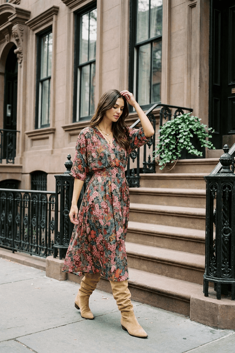 dress midi Floral Sweetness midi dress – NAOKO-STORE.com