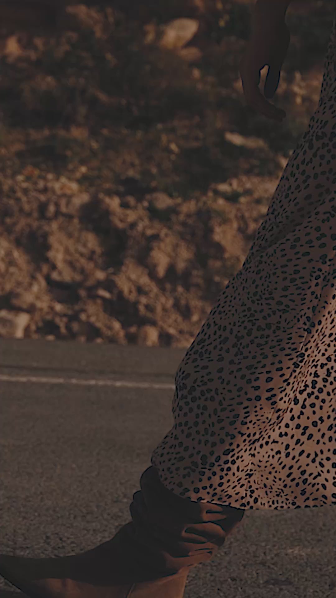 Desert Sunrise frill midi dress