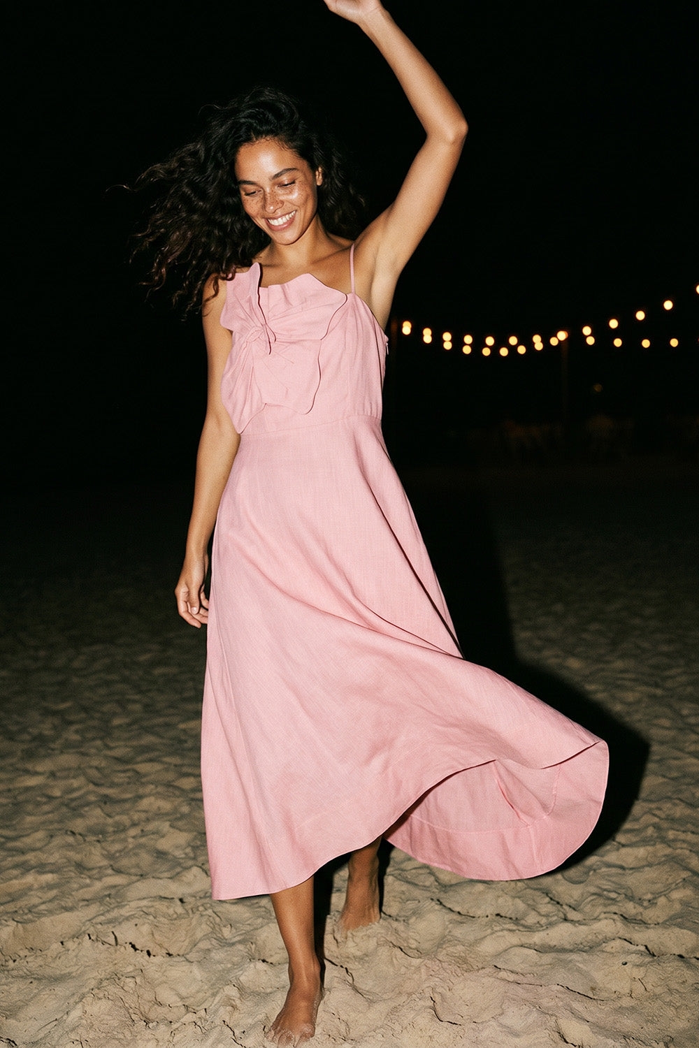 Summer Crush Linen Midi Dress –