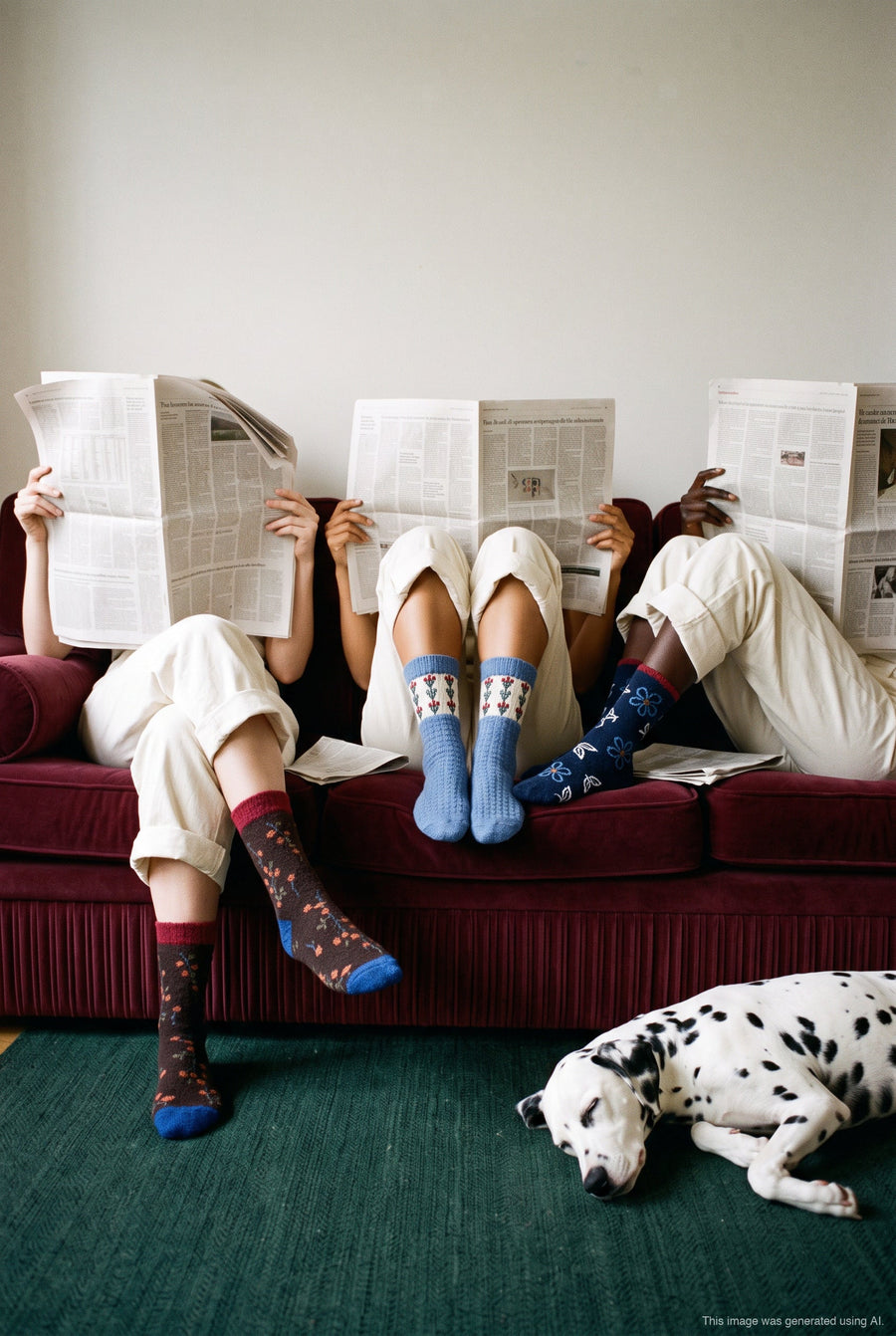 Garden Serenade wool and cashmere socks set