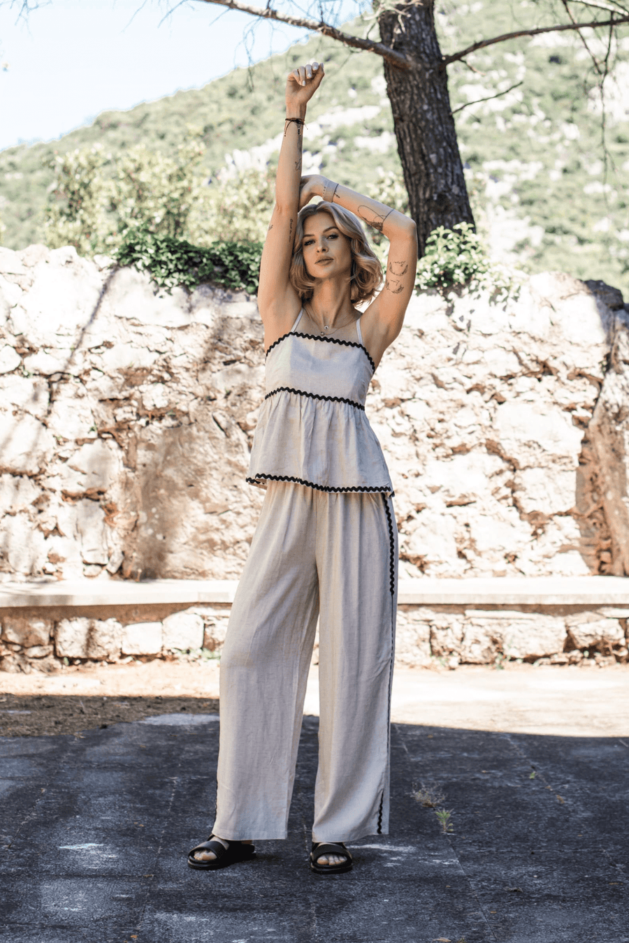 Sandy Toes wide-leg pants
