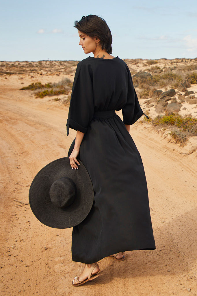 Rochie lungă Sicily cu legare