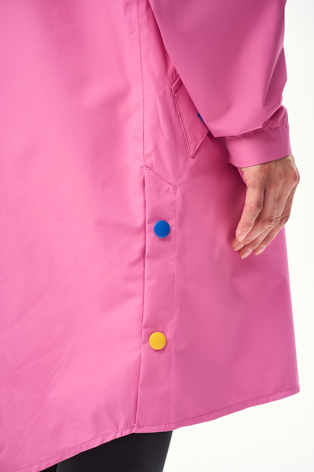 Gabardina larga rosa azúcar