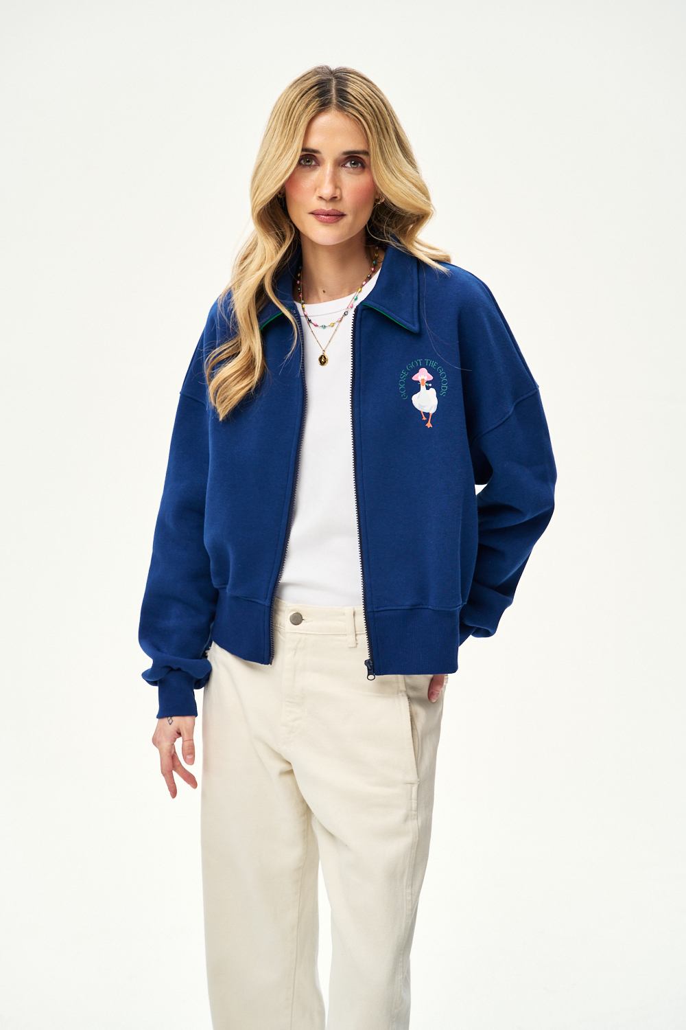 Hanorac cu fermoar Mrs. Goose