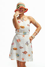Something Fishy Leinen-Minikelid