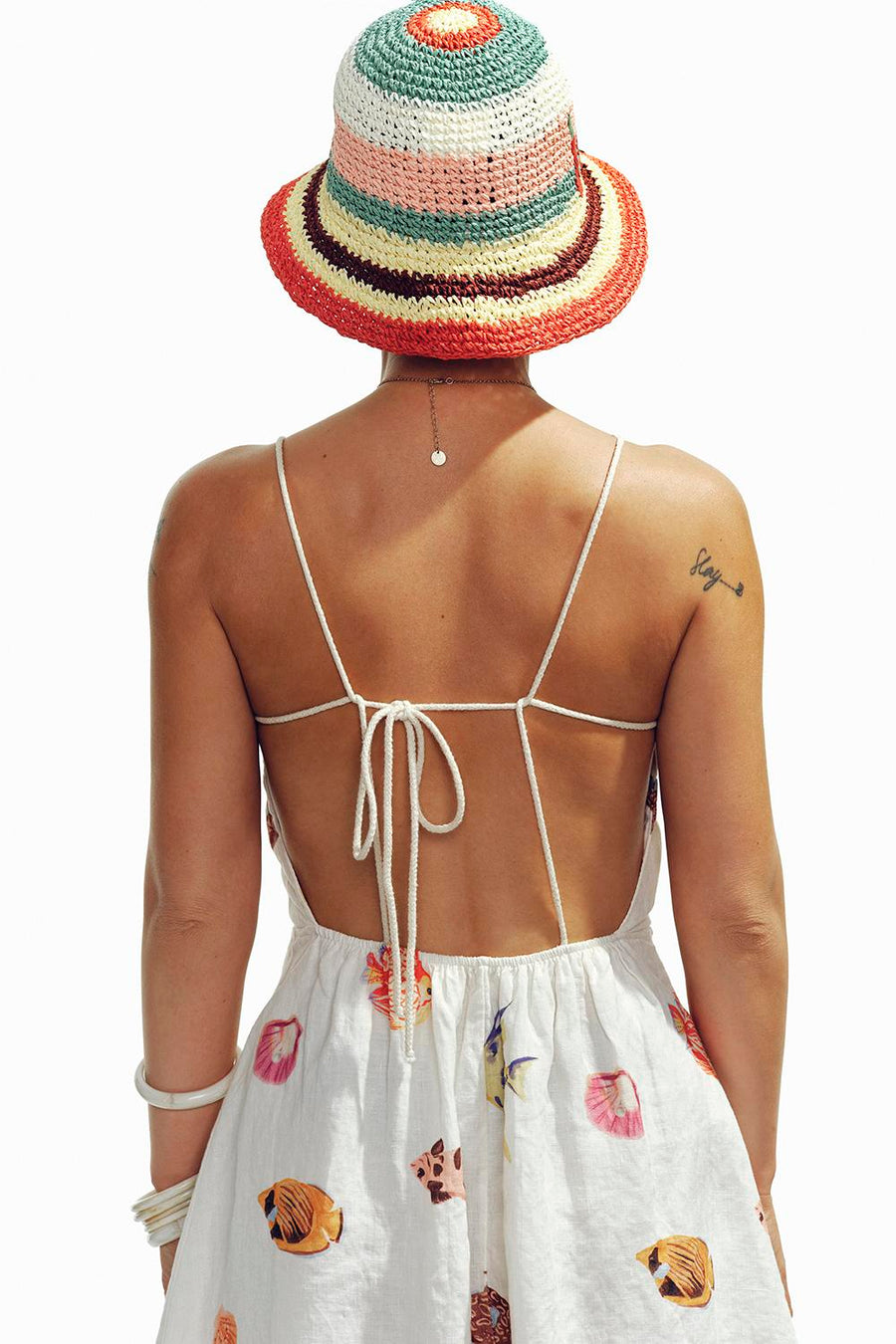 Something Fishy Linen Mini Dress