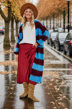 Lange Vest in Midnight Merlot