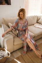 Sjana long dress with binding