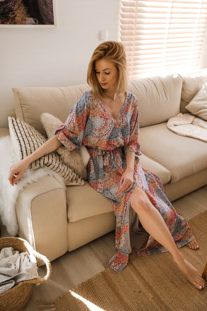 Sjana long dress with binding