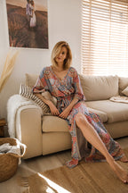 Sjana long dress with binding