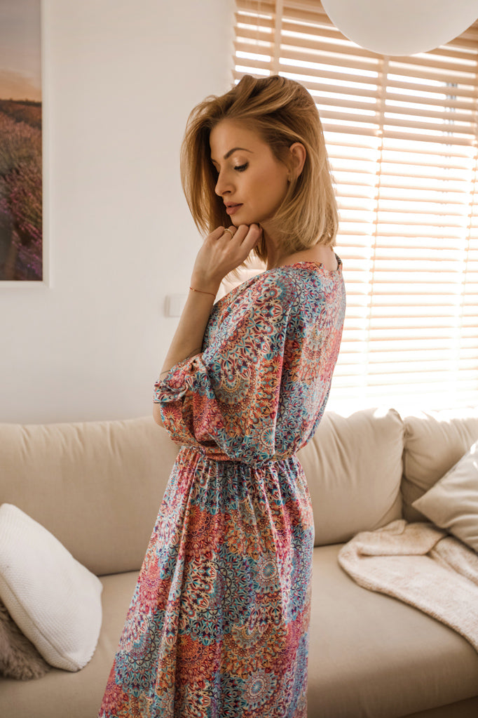 Sjana long dress with binding
