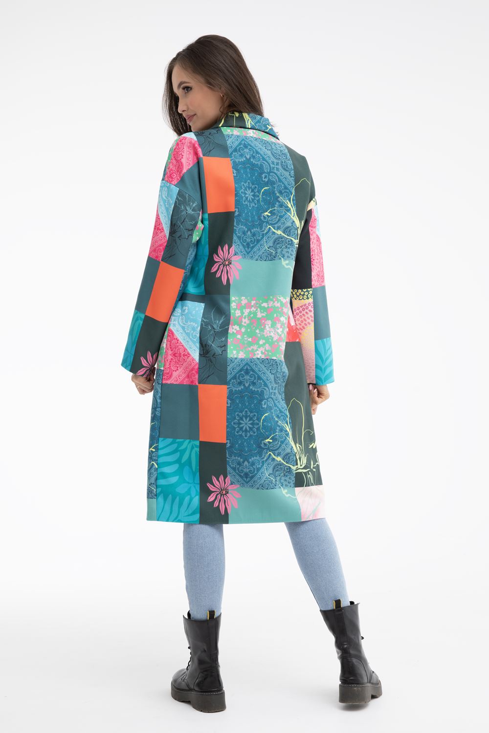 Garten der Magie Patchwork-Klassik-Schnitt Mantel