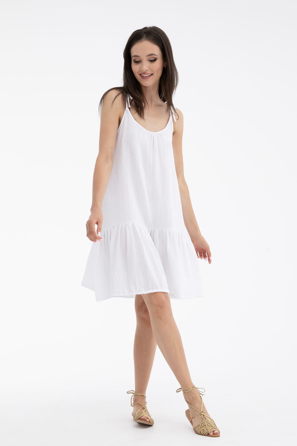 Summer Snowflake short dress with straps