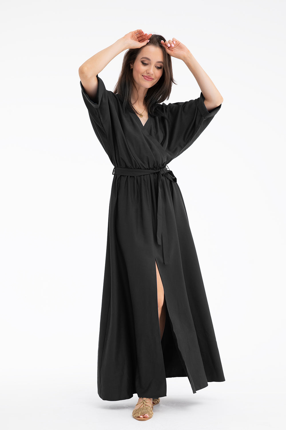 Sicily long dress with binding