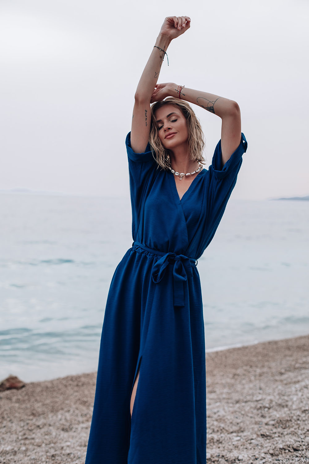 Abito lungo Evening Glow con rifiniture