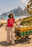 Copacabana Leinenhose mit weitem Bein