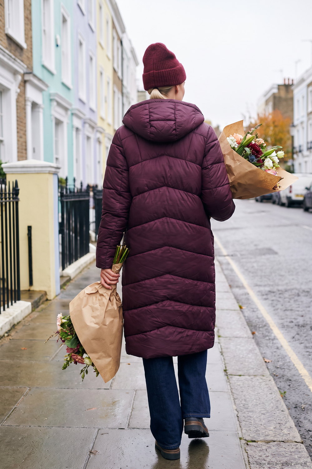 Arcticum Merlot Quilted Coat
