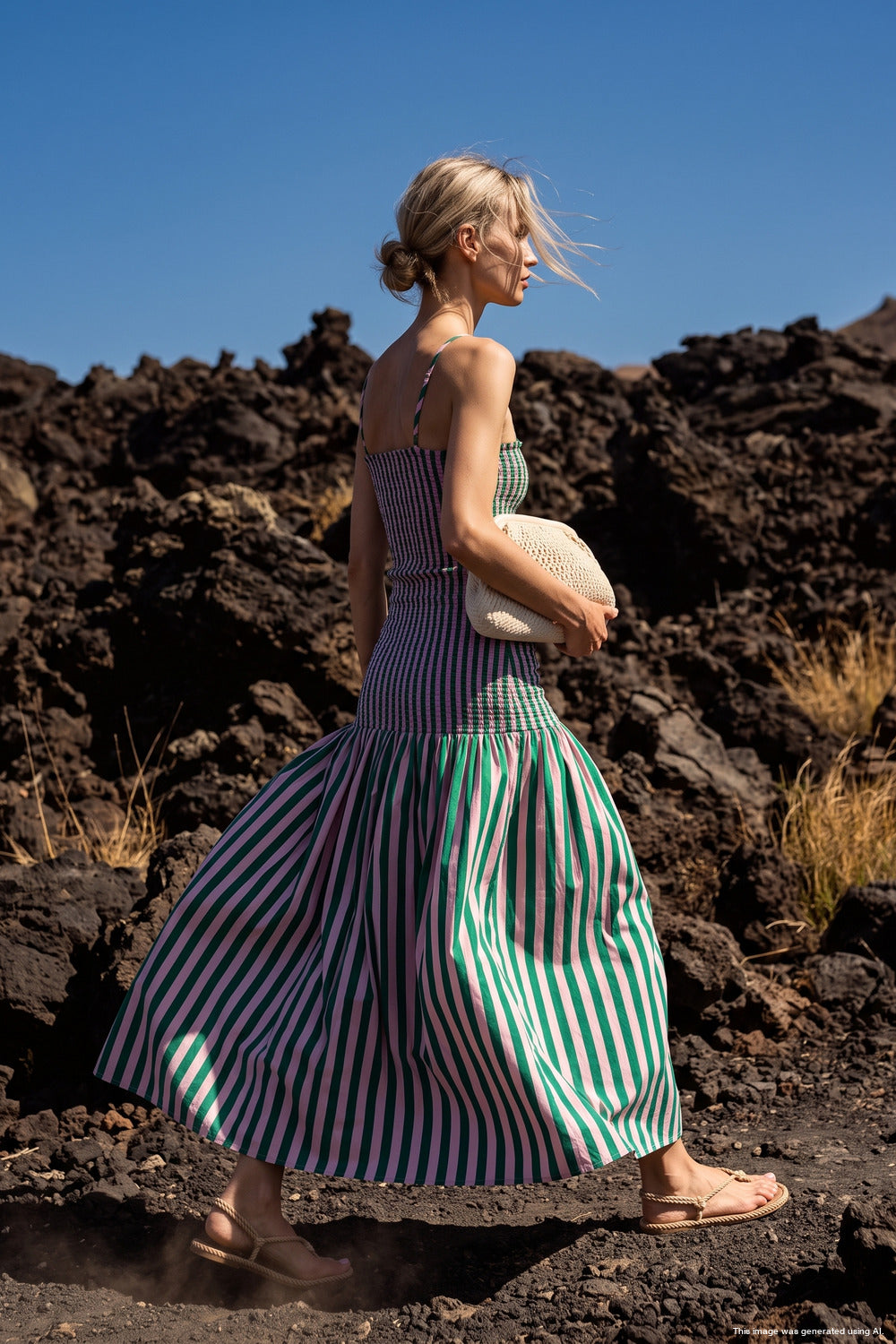 Rochie lungă Jungle Rose