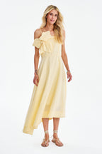 Midi Dress with Linen Here Comes the Sun