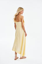 Midi Dress with Linen Here Comes the Sun