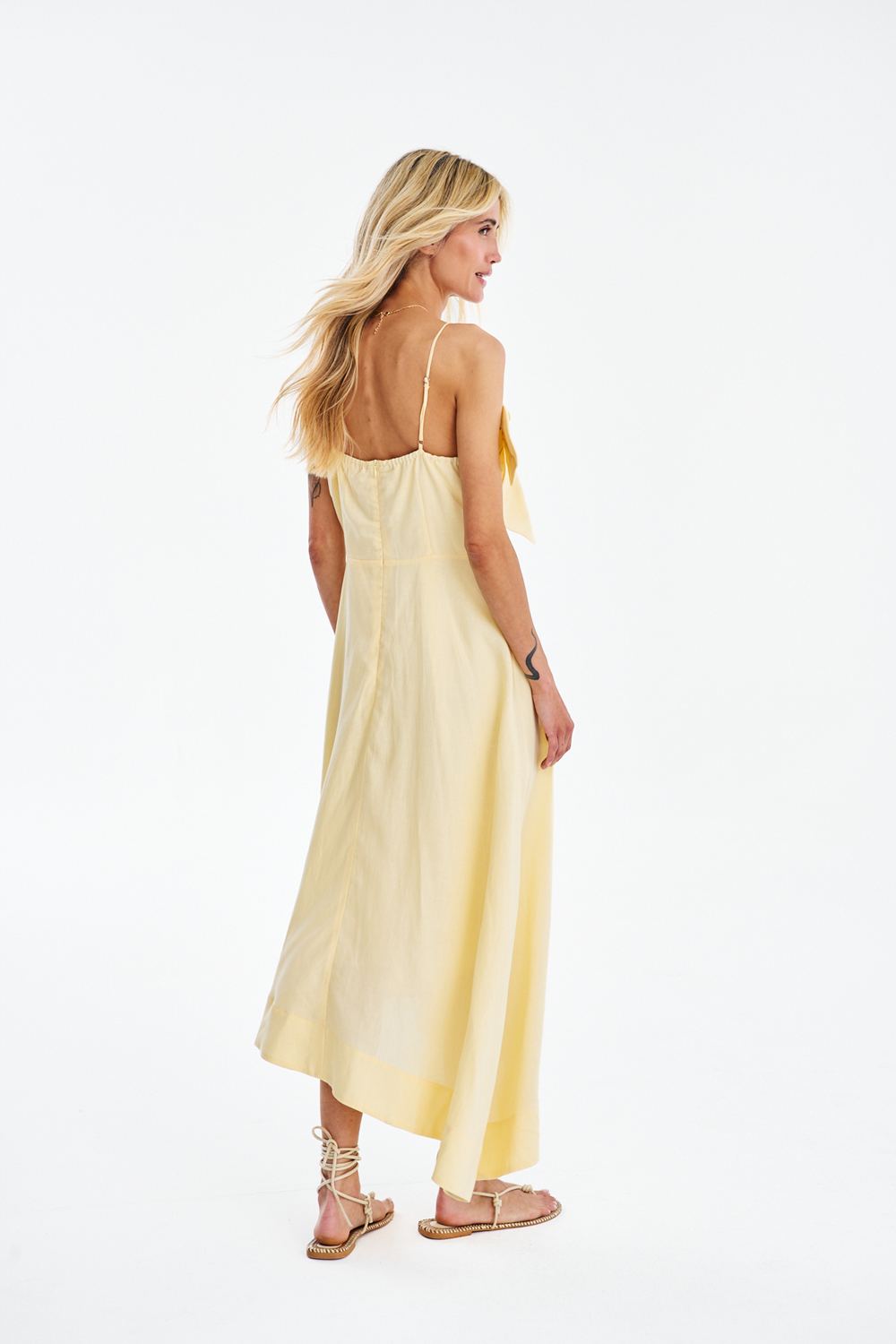 here comes the sun maxi dress Here Comes the Sun Yellow Strapless Maxi Dress L