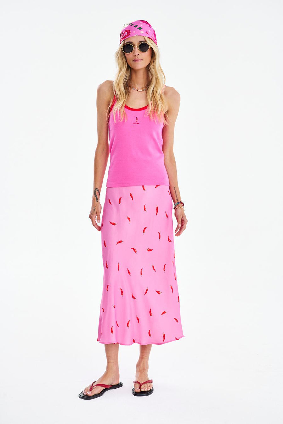 Chilli Crush Midi Skirt