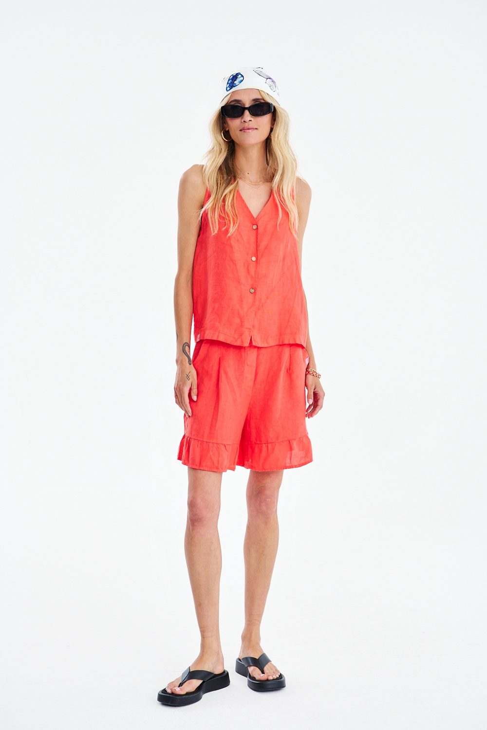 Sun Burns Linen Shorts