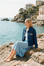 No Rules denim bomber jacket