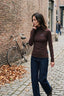 Dark Roast Turtleneck Top