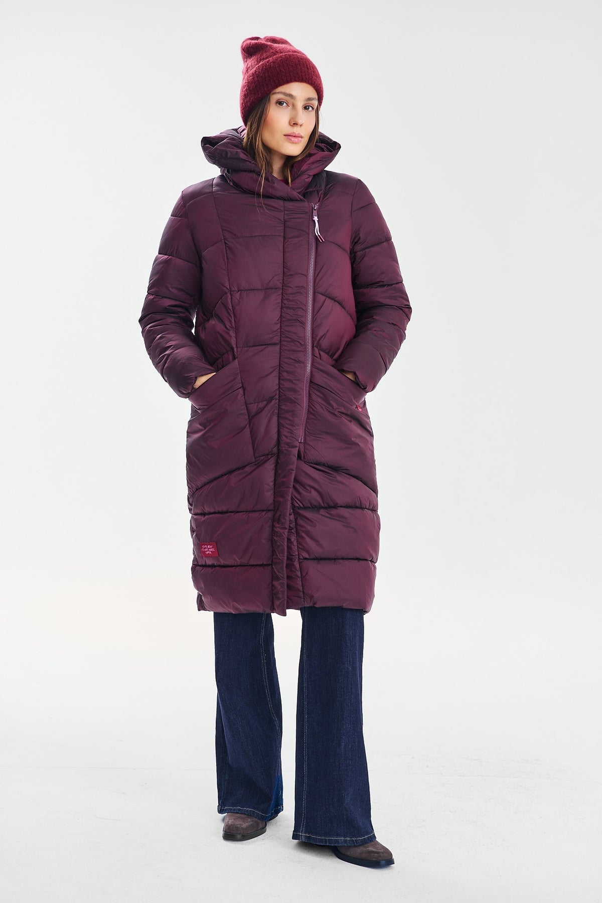 Arcticum Merlot Quilted Coat