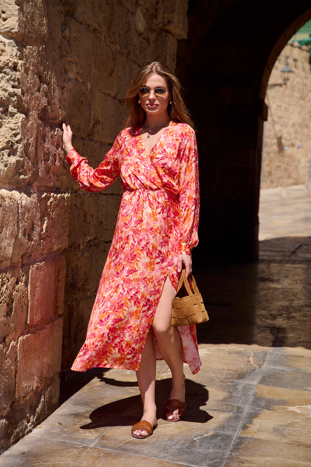 Marigold Kiss long waist dress –