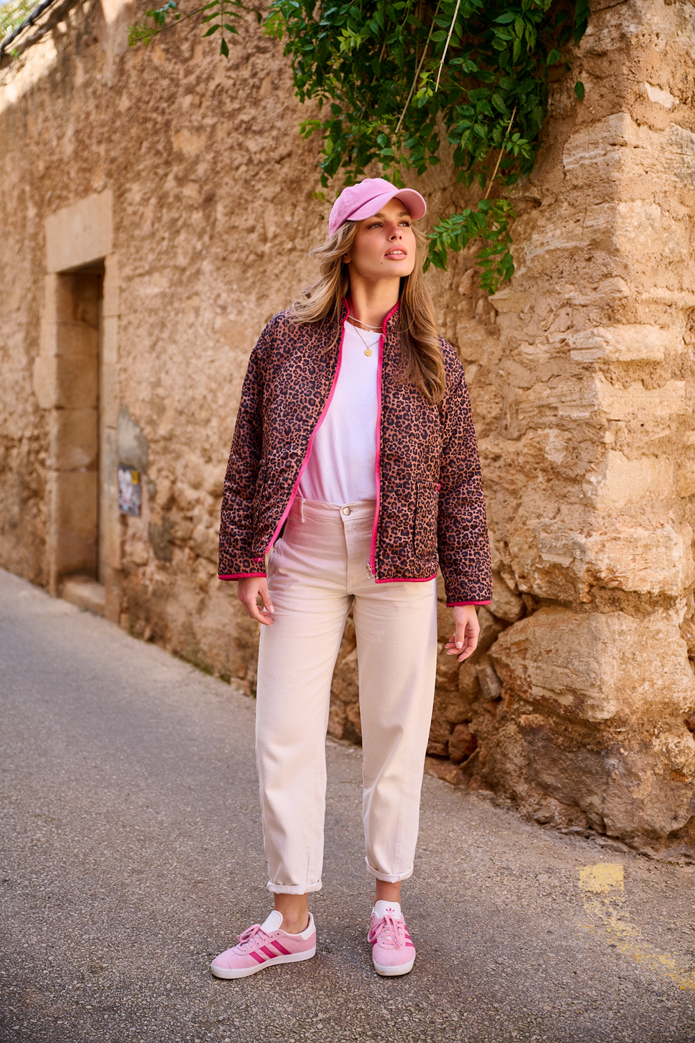 Geacă reversibilă Pink Cheetah