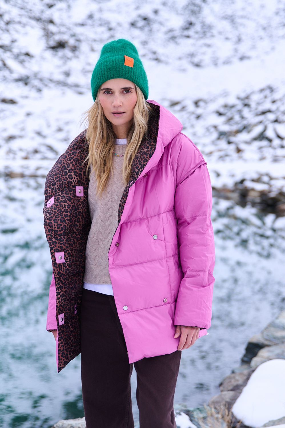 Alaska Pink Panther double-sided winter jacket – NAOKO-STORE.com