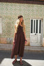 Abito in lino color bronzo intenso