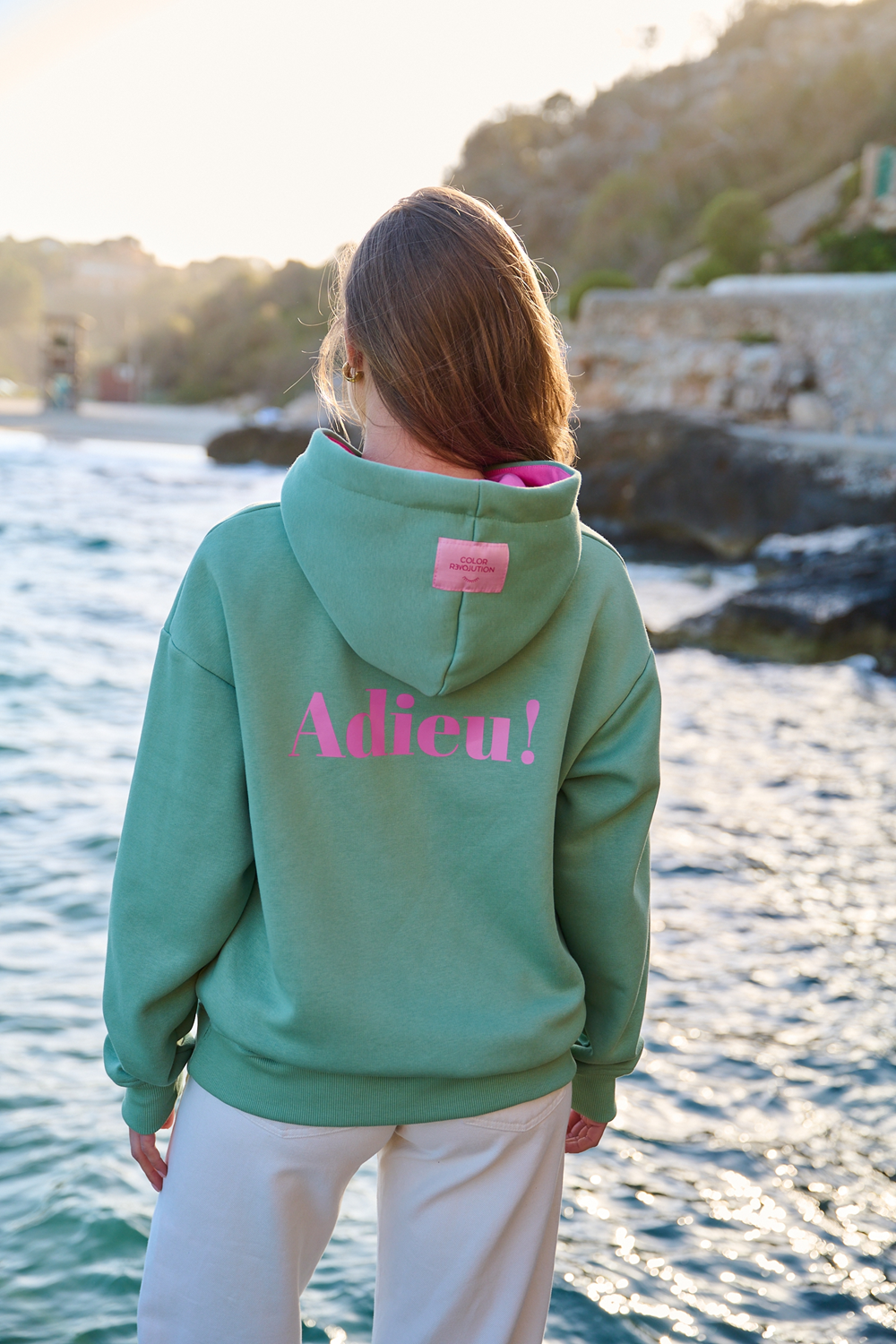 Felpa con cappuccio Bonjour Chérie