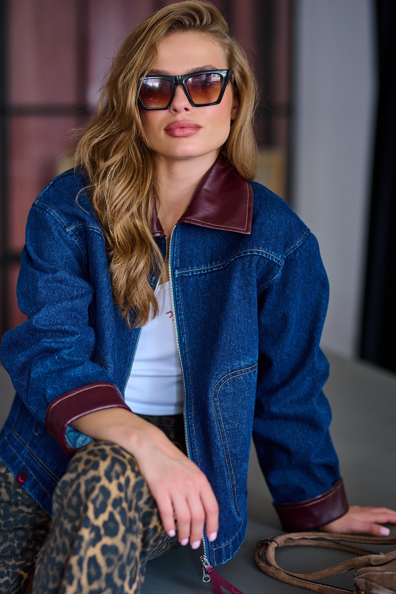 Geacă din denim Deep Mood