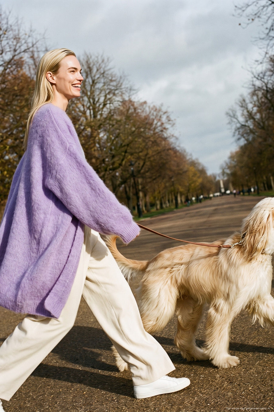 Lavender Blush long mohair cardigan