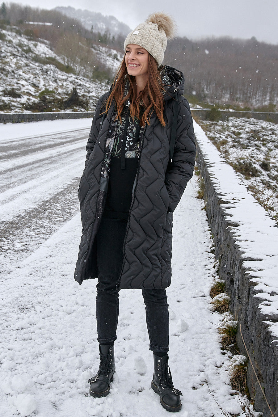 Manteau matelassé réversible Moss Garden