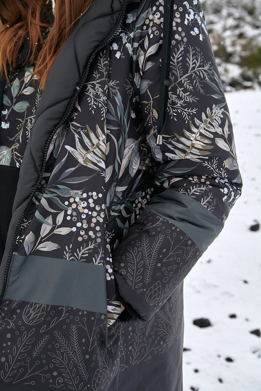 Manteau matelassé réversible Moss Garden