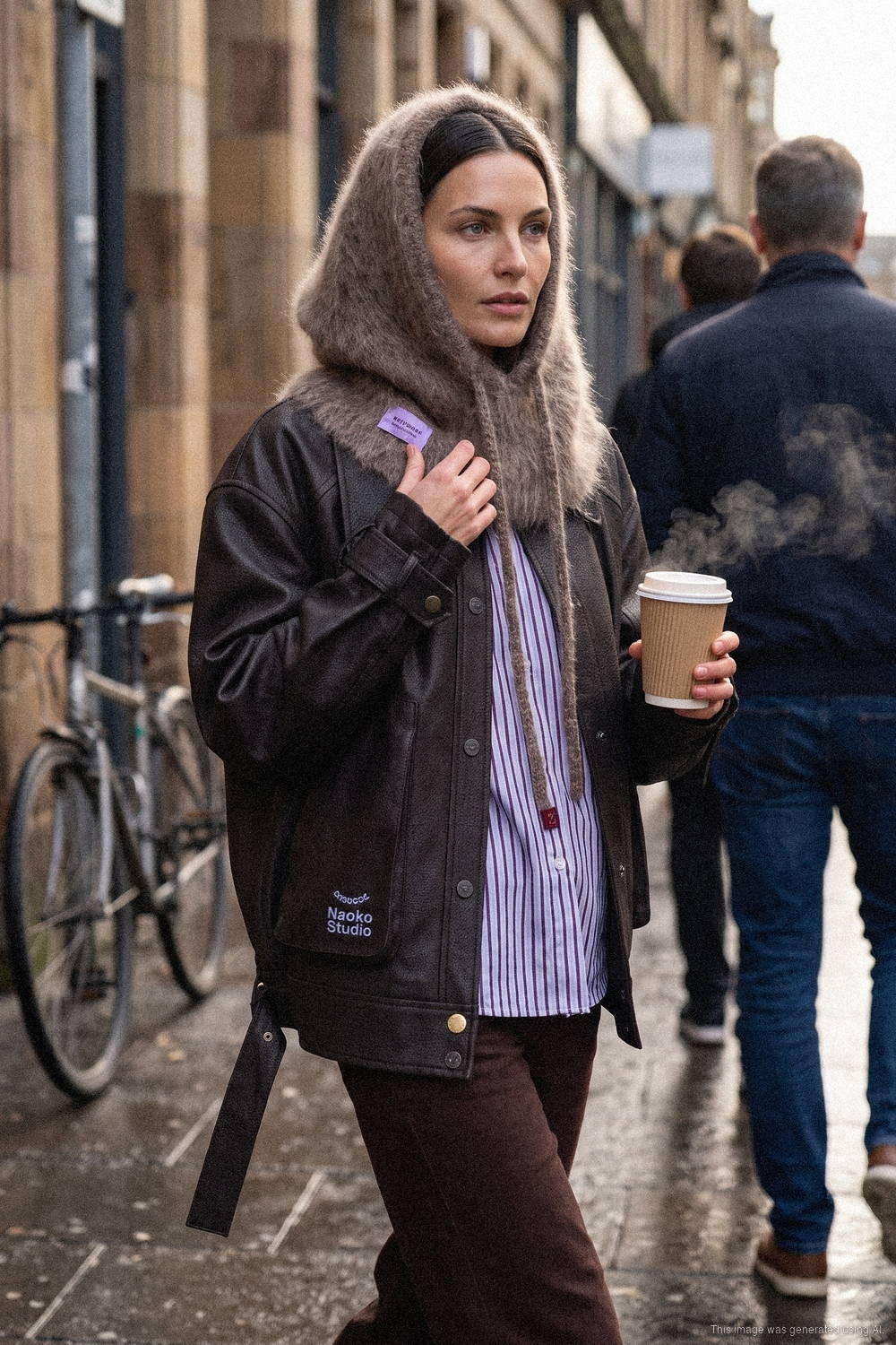 Fluffy Mocha Balaclava