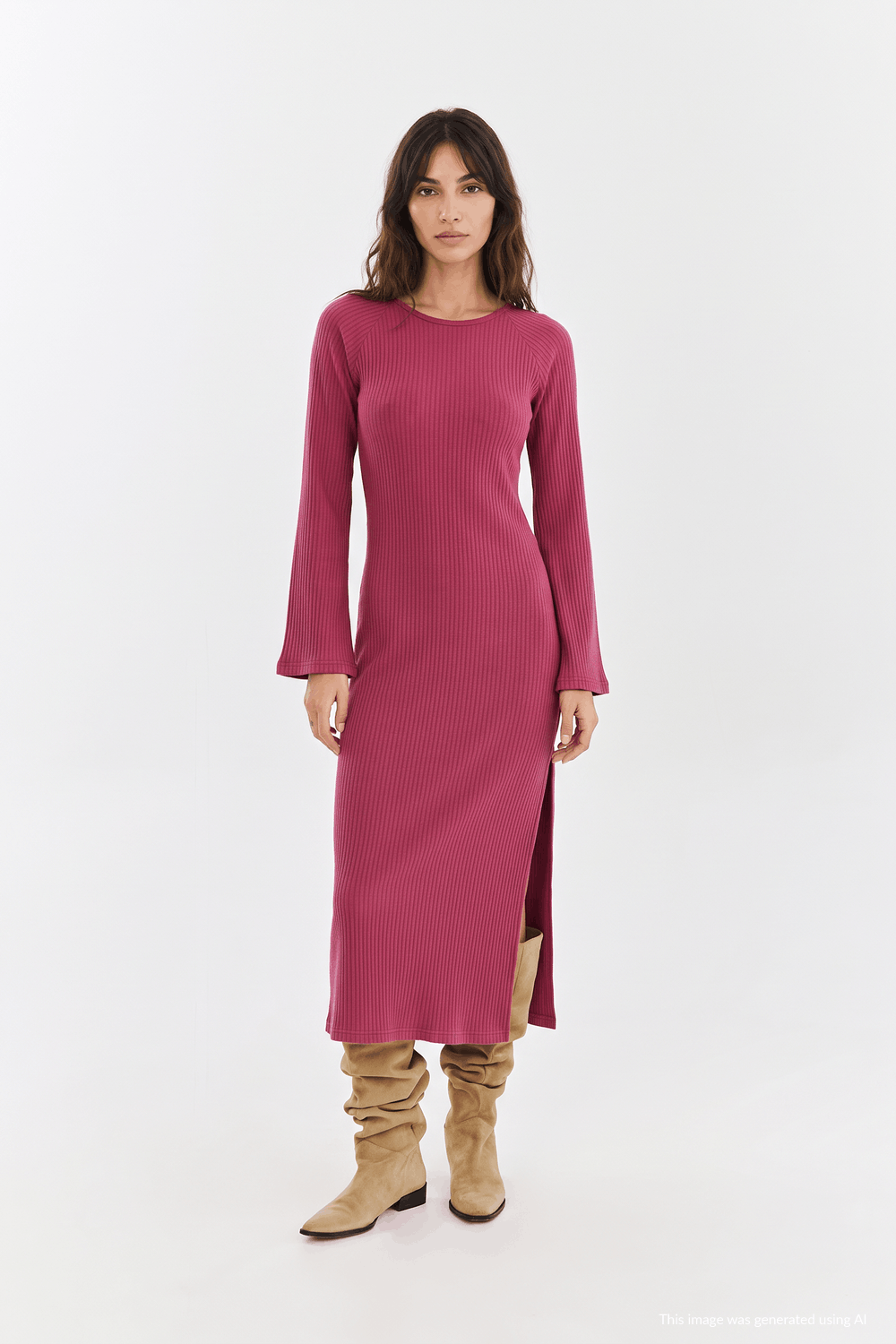 Western Rose Knit Dress