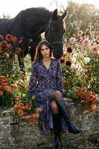 Midnight Garden Midi Dress