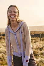 Lavender Latte uldcardigan