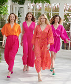 Magenta Sunset frill dress