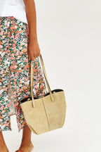 Silky Glow nahkainen shopper-laukku