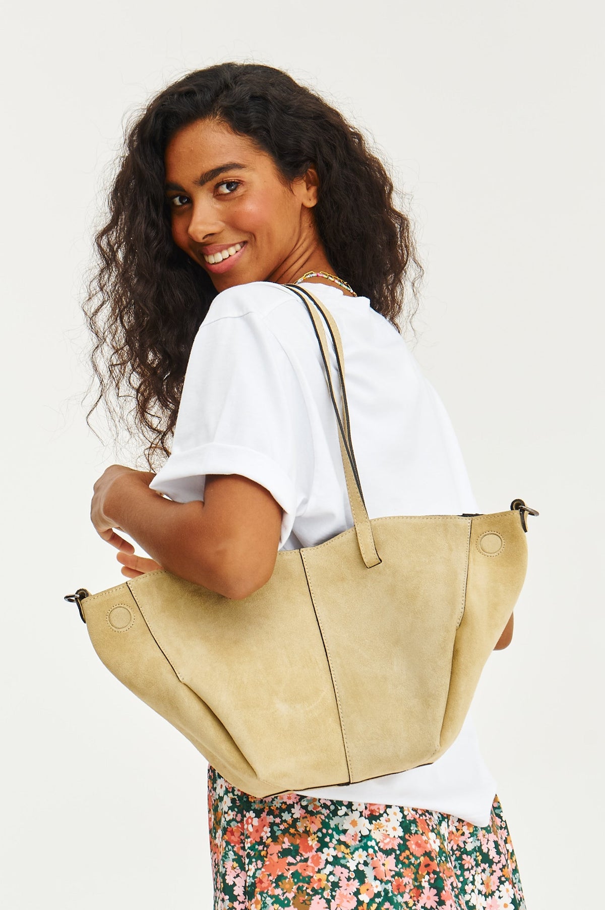 Silky Glow nahkainen shopper-laukku